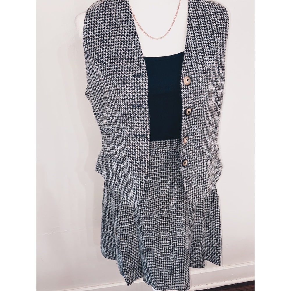 Vintage Vest Skirt Suit